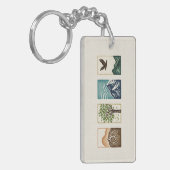 Minimal Nature Set – Mountain & Tree Art Schlüsselanhänger (Vorderseite links)