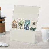 Minimal Nature Set – Mountain & Tree Art Sockelschild (In SItu)