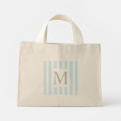 Minimal Nautic Style Grocery Tote Bag Mini Stoffbeutel (Rückseite)