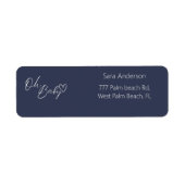 Minimal Nautical Navy Oh Baby Dusche (Vorne)