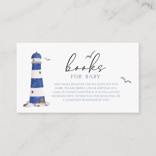 Minimal Nautical Sailboat Ahoy Boy Books für Baby Begleitkarte (Vorderseite)