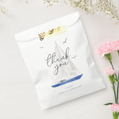 Minimal Nautical Sailboat Ahoy Boy's Danke Geschenktütchen (Versiegelt)