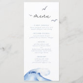 Minimal Nautical Sailboat Ahoy Boy's Menükarte (Vorderseite)