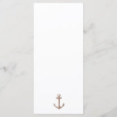 Minimal Nautical Sailboat Ahoy Boy's Menükarte (Rückseite)