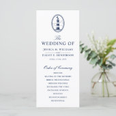 Minimal Nautical Wedding Program Lighthouse Programm (Stehend Vorderseite)