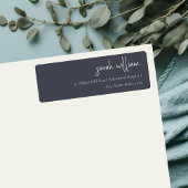Minimal Navy Blush Black Script Typografy Address