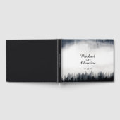 Minimal neblig Fichtenwald Naturhochzeit Gästebuch (Voll)