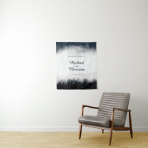 Minimal neblig Fichtenwald Naturhochzeit