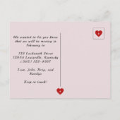 Minimal neue Zuhause-Adresse Alter Schlüssel auf R Postkarte (Rückseite)