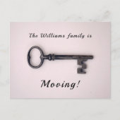 Minimal neue Zuhause-Adresse Alter Schlüssel auf R Postkarte (Vorderseite)