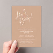 Minimal Neutral Baby Shower Acrylic Invitation Acryleinladungen (Insitu (Handheld))