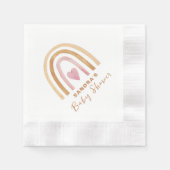 Minimal Neutral Boho Rainbow Baby Dusche Serviette (Vorderseite)