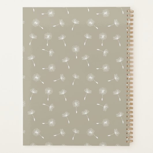 Minimal Neutral Customizable Planner Planer (Rückseite)