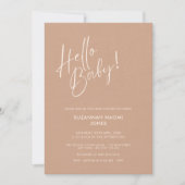 Minimal Neutral Modern Baby Shower Invitation Einladung (Vorderseite)