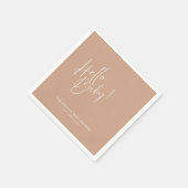 Minimal Neutral Modern Baby Shower Serviette (Ecke)