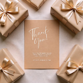 Minimal Neutral Modern Baby Shower Thank You Card Dankeskarte