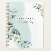 Minimal Neutral Sage Floral Customizable Planner Planer (Vorderseite)