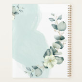 Minimal Neutral Sage Floral Customizable Planner Planer (Rückseite)