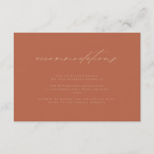 Minimal neutrale Sonnenuntergang-Rost-Hochzeiträum Begleitkarte