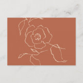 Minimal neutrale Sonnenuntergang-Rost-Hochzeiträum Begleitkarte (Rückseite)