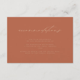 Minimal neutrale Sonnenuntergang-Rost-Hochzeiträum Begleitkarte