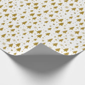 Minimal neutraler Weihnachtsbaum Geschenkpapier (Ecke)