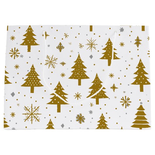 Minimal neutraler Weihnachtsbaum Große Geschenktüte (Vorderseite)