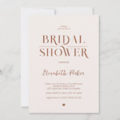 Minimal neutrales boho modernes Brautparty Einladung (Vorderseite)