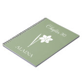 Minimal New Chapter Daffodil March Birth Flower Notizblock (Linke Seite)