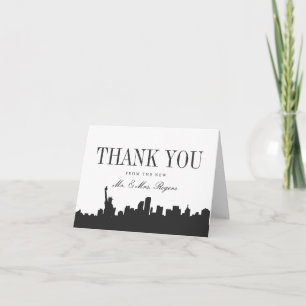 Minimal New York Wedding Thank You Dankeskarte