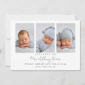 Minimal Newborn Announcement Einladung (Vorderseite)