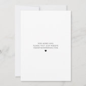 Minimal nichts Extravagant nur Liebe Save the Date (Rückseite)