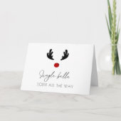 Minimal Niedlich Sober Support Weihnachten Karte (Vorderseite)