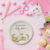 Minimal Niedliche Jungle Animals Kinderdusche Pappteller (Party)