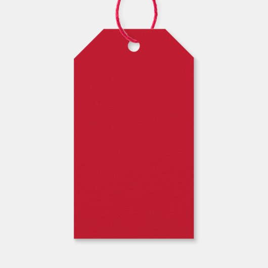 Minimal niedliche Weihnachtsbäume rot Geschenkanhänger (Rückseite)