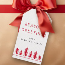 Minimal niedliche Weihnachtsbäume rot