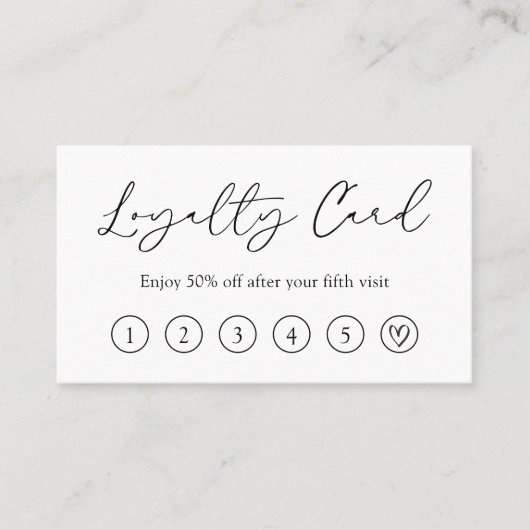 Minimal Niedlicher QR Code Modernes Elegantes Treuekarte (Vorderseite)