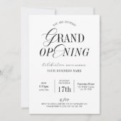 Minimal Nostalgie Elegante Business Grand Opening Einladung (Vorderseite)