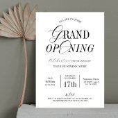 Minimal Nostalgie Elegante Business Grand Opening Einladung