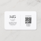 Minimal Notary Public Legal Elegante Weiß Moderne Visitenkarte (Rückseite)