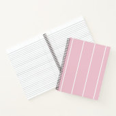 Minimal Notebook mit Streifenmuster pink Notizblock (Innenseite)