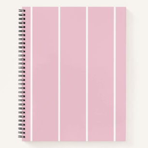 Minimal Notebook mit Streifenmuster pink Notizblock