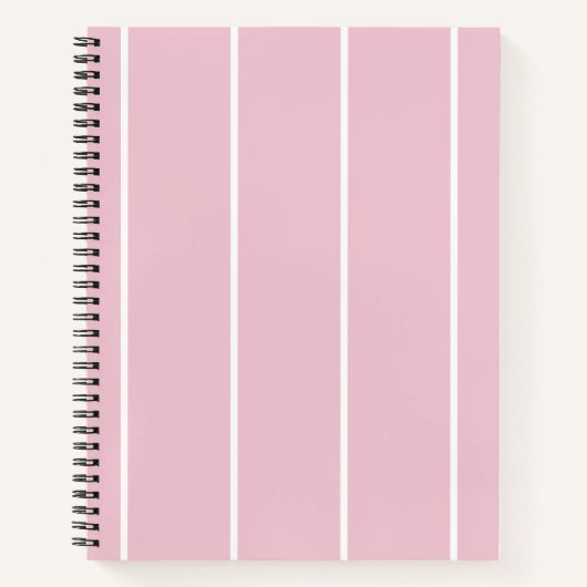 Minimal Notebook mit Streifenmuster pink Notizblock (Vorderseite)