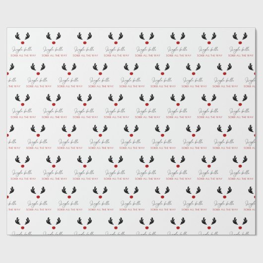 Minimal nüchtern den ganzen Weg, Sobriety Weihnach Geschenkpapier (Flach)