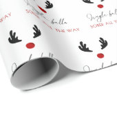 Minimal nüchtern den ganzen Weg, Sobriety Weihnach Geschenkpapier (Rolleneckpunkt)