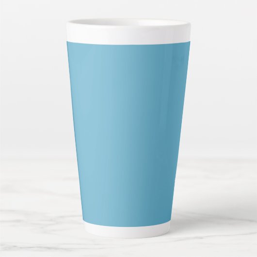 Minimal Ocean Blue Typografy Tall Milchtasse (Vorderseite)
