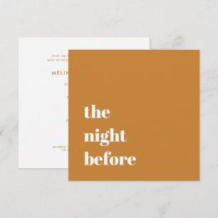 Minimal Ochre Gold Typografy Wedding Probe Einladung