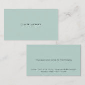 Minimal of the Minimalist Elegant Pale Blue Visitenkarte (Vorne/Hinten)
