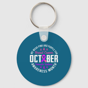 Minimal Oktober Brustkrebs Häusliche Gewalt Schlüsselanhänger