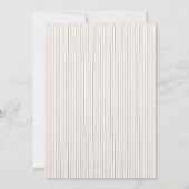 Minimal Old Money Brown Stripe and Ivory Wedding  Einladung (Rückseite)